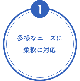 多様なニーズに柔軟に対応